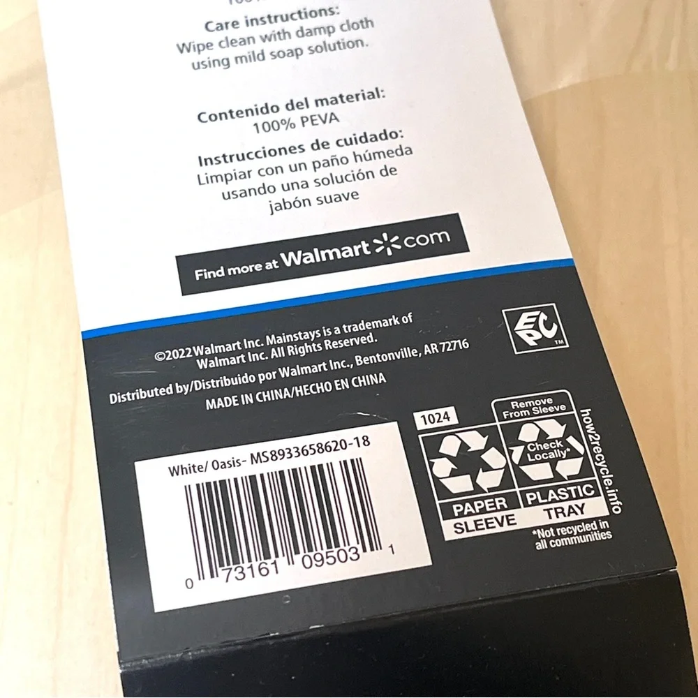 12 shower curtain rings by Mainstays Clear- new Set.